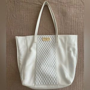 Belle Badgley Mischka white tote bag